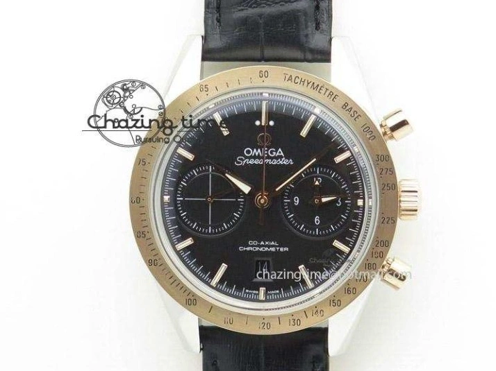 0328 Planet Ocean 600M Chrono SS VRF 1:1 Best Edition Black Bezel Blue Dial on RG SS Bracelet A Affordable 7648